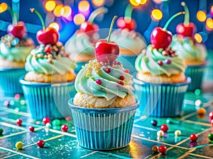Adorable Ice Cream Sundae Cupcakes A Whimsical Celebration of Geek Culture Featuring Delightful Character Treats and photo