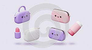 Cute AI-Generated Makeup Bags