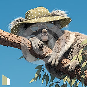 Adorable Koala Relaxing in the Sun