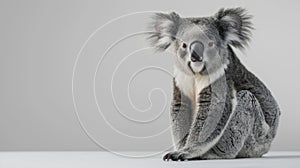 The adorable koala sitting.AI generated image