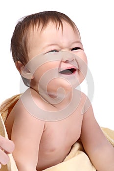 Adorable laughing baby