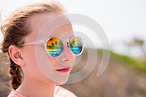 Adorable little girl at beach