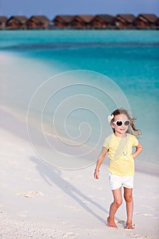 Adorable little girl at beach