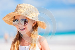 Adorable little girl at beach