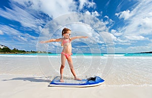 Adorable little girl at beach