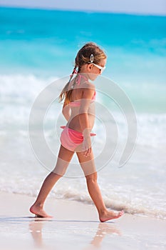 Adorable little girl at beach