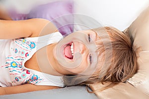 Adorable little girl laughing