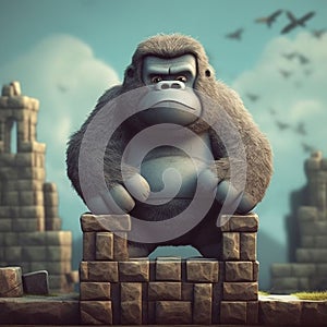 Adorable Little King Kong Animation