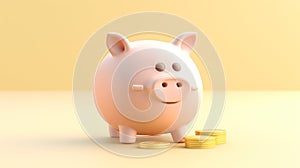 Adorable Miniature 3D Piggy Bank: A Tiny Symbol of Savings
