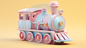 Adorable Miniature 3D Train Locomotive Delights the Imagination
