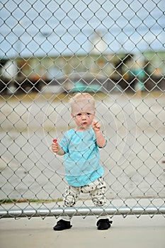 Adorable one year old boy