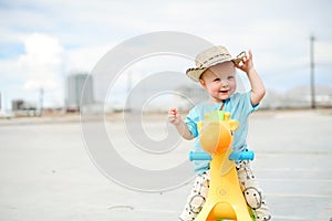 Adorable one year old boy