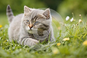 Adorable Outdoor Bliss: Watch This Cute Cat Soak Up Sunshine and Playful Moments.