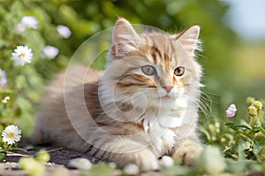 Adorable Outdoor Bliss: Watch This Cute Cat Soak Up Sunshine and Playful Moments.