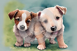 Adorable Puppy Portrait - Watercolor Art for Kids