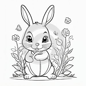 Adorable Rabbit Activity: Engage Kids with 3D Coloring Book