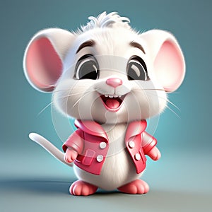 Adorable Rodent Charm: Exquisite 3D Illustration