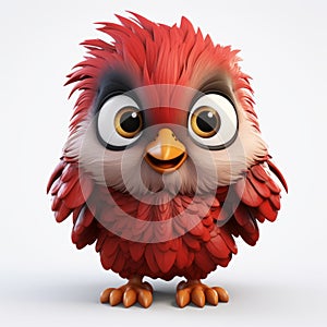 Adorable Rooster 3d Rendering With Zbrush Style And Inventive Character Designs