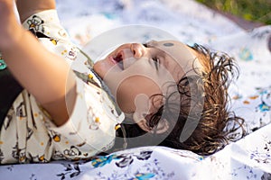 Adorable six month old child photoshoot for stock images
