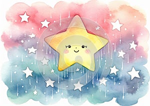 The Adorable Smile of a Cute Rainy Day Star