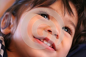 Adorable toddler smiling photo