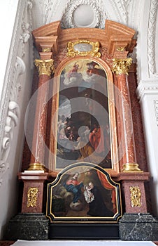 Adoration of the Magi altar in Jesuit church of St. Francis Xavier in Lucerne