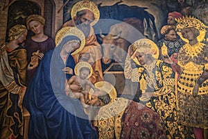 The Adoration of the Magi by Gentile da Fabriano at Uffizi Gallery