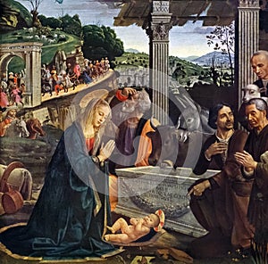 Adoration of the Shepherds by Domenico Ghirlandaio