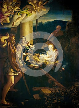 Adoration of the Shepherds (The Holy Night) by Antonio da Correggio