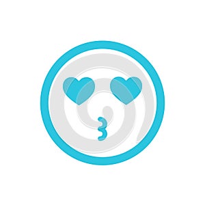 Adore emoji icon, from blue icon