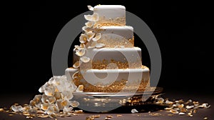 adorned silver and gold confetti