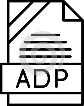 ADP Outline Vector Icon