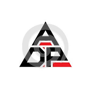 ADP triangle letter logo design with triangle shape. ADP triangle logo design monogram. ADP triangle vector logo template with red