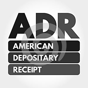 ADR - Alternative Dispute Resolution acronym