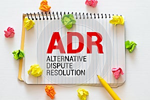 ADR - American Depositary Receipt acronym, business concept background photo