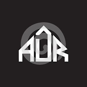 ADR letter logo design. ADR monogram initials letter logo concept. ADR letter design in black background