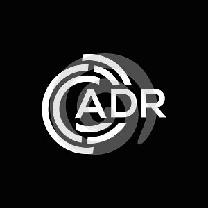 ADR letter logo design on black background. ADR creative initials letter logo concept. ADR letter design