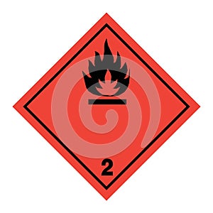 ADR pictogram for flammable gases photo