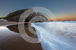 Adraga Beach in the wintrer