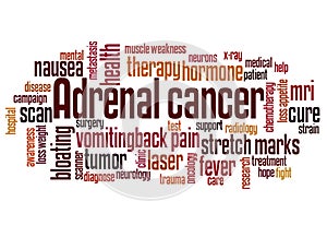 Adrenal cancer word cloud concept