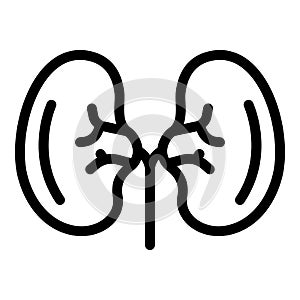 Adrenal kidney icon, outline style