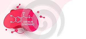 Adrenaline adrenalin, epinephrine molecule