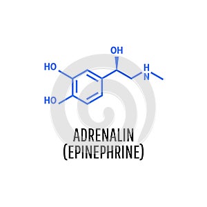 Adrenaline adrenalin, epinephrine molecule