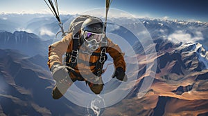 Adrenaline Altitudes. Merging Adventure Travel and Skydiving Exhilaration. Generative AI photo