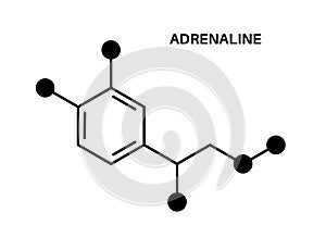 Adrenaline chemical formula photo