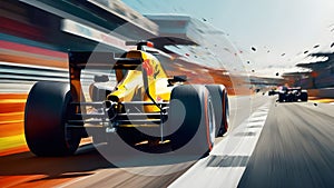 An adrenaline-filled F1 racing abstract color illustration photo