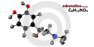 Adrenaline neurotransmitter molecule photo