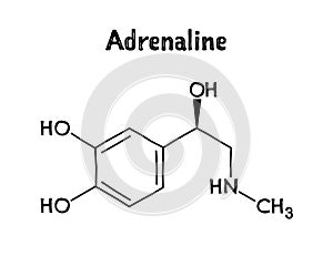 Adrenaline structural formula of molecular structure