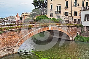 Adria, Rovigo, Veneto, Italy: ancient bridge in the old town of