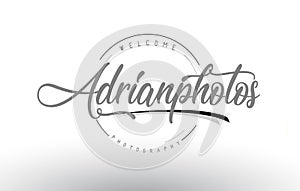 Adrian Personal Photography Logo Design with Photographer Name.